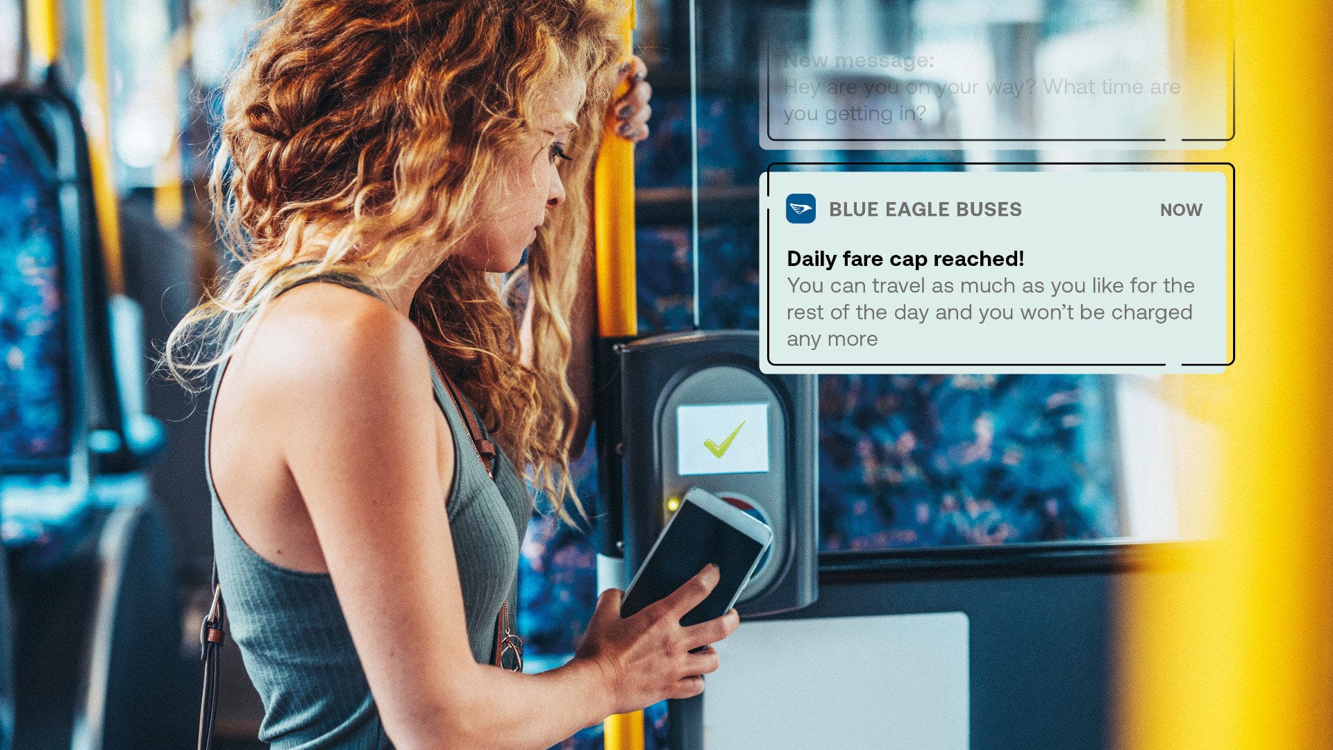Contactless Journeys technology in use on a bus