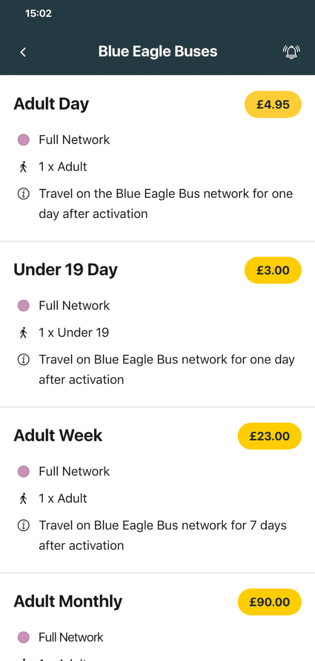 myTrip Blue Eagle Buses tickets
