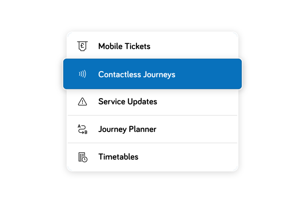 Contactless Journeys - product feature - unified
