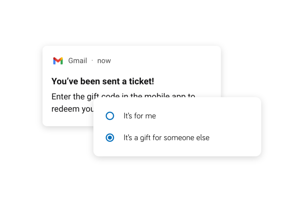 Digital Ticketing - product feature - ticket gifting