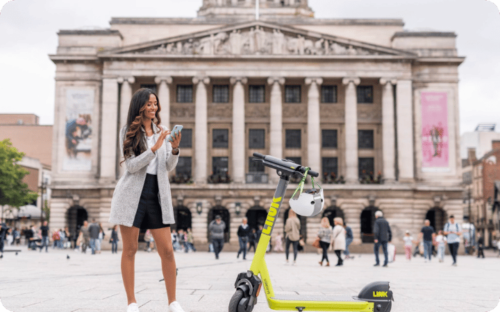 Superpedestrian e-scooter located in Nottingham