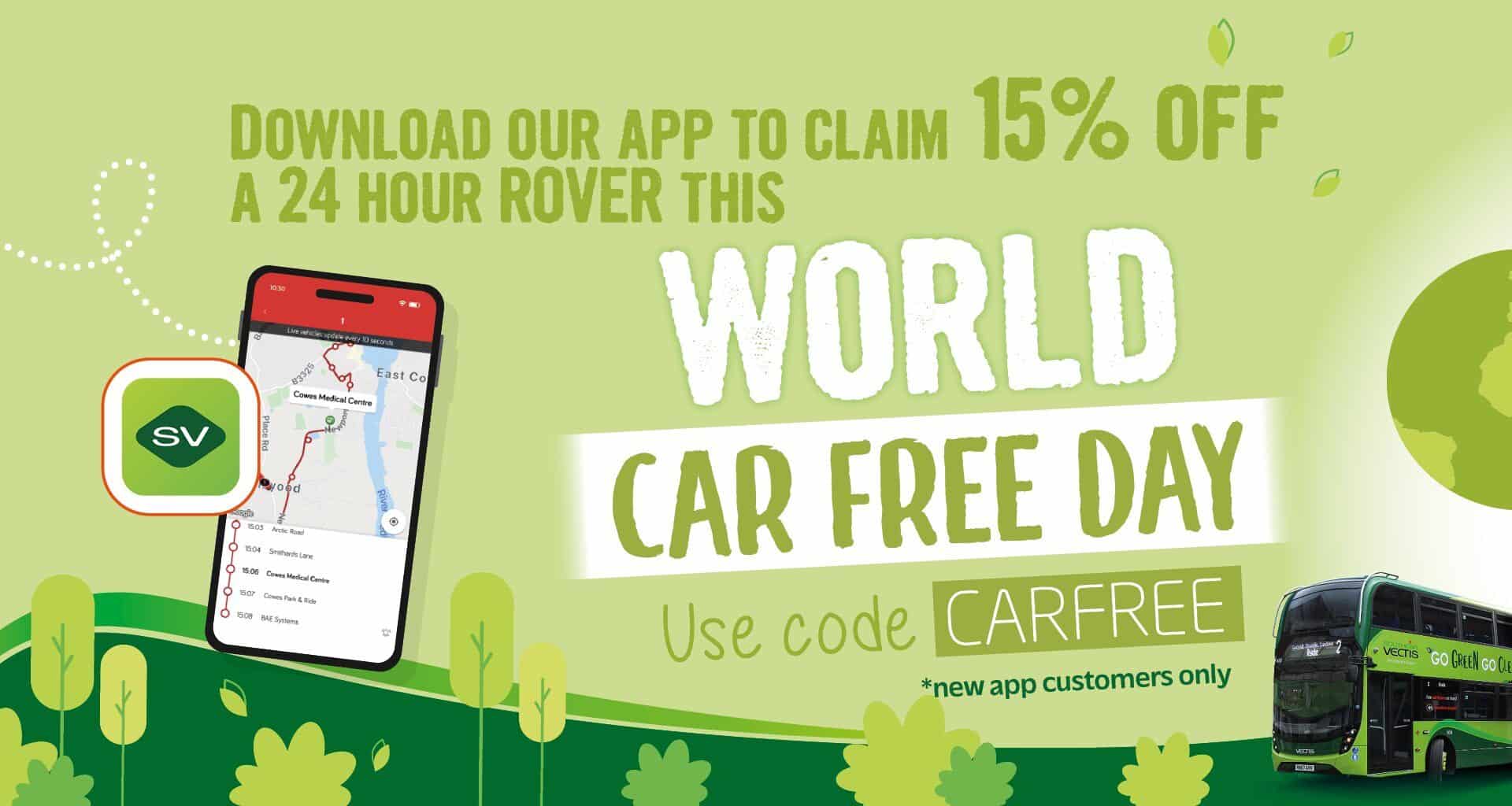 World Car Free Day discount advert for Southern Vectis