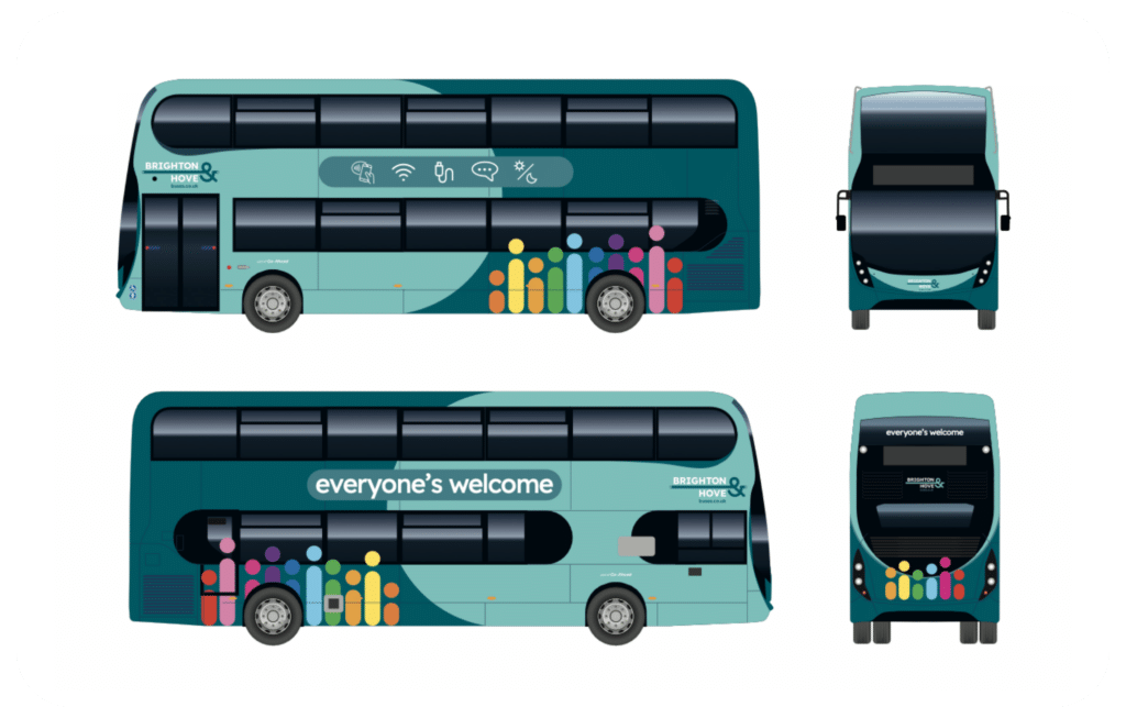 New-look turquoise and teal livery for Brighton & Hove Buses